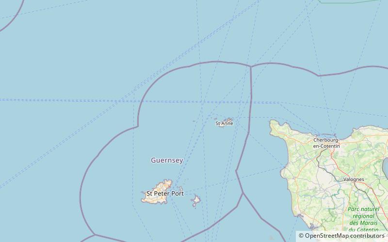 Casquets lighthouses location map