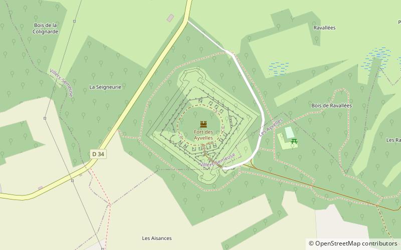 Fort des Ayvelles location map