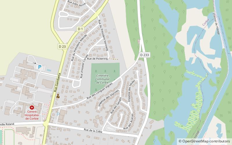 corbie communal cemetery cwgc extension location map