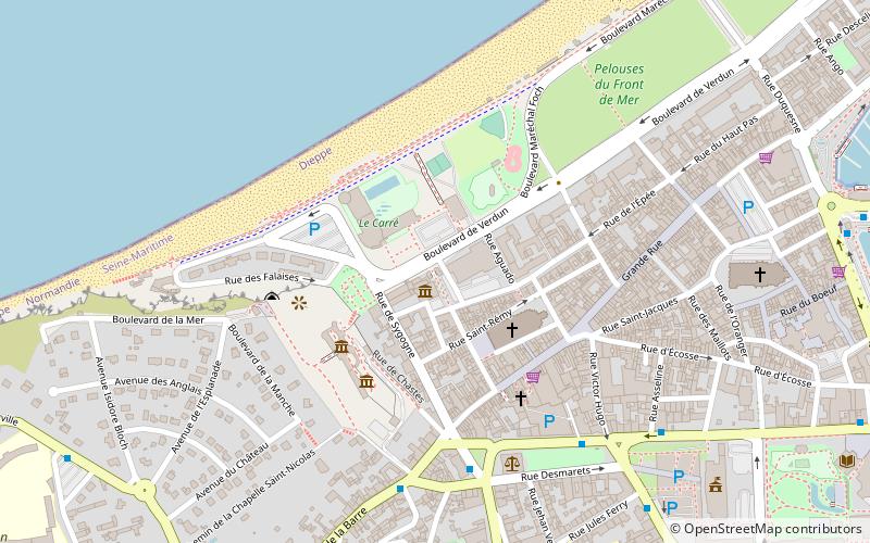 tourelles city gate dieppe location map