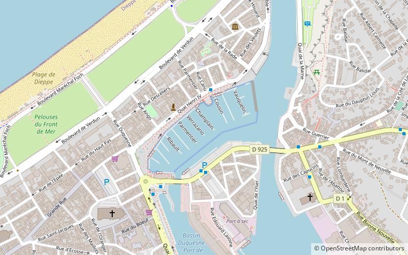 port de plaisance bassin jehan ango dieppe location map