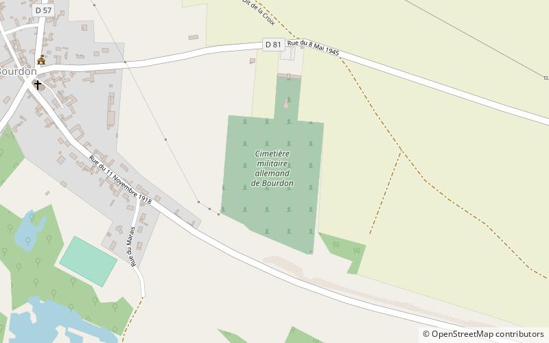 Cimetière militaire allemand de Bourdon location map