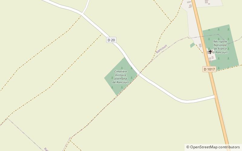 Cimetière militaire allemand de Rancourt location map