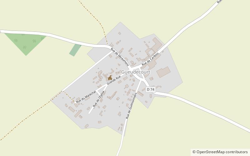 Gueudecourt location map