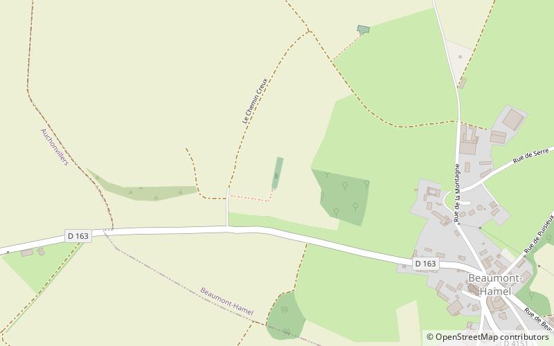 Beaumont-Hamel British Cemetery location map