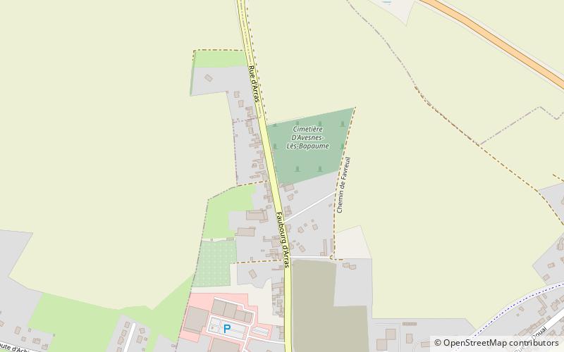 Bapaume Communal Cemetery location map