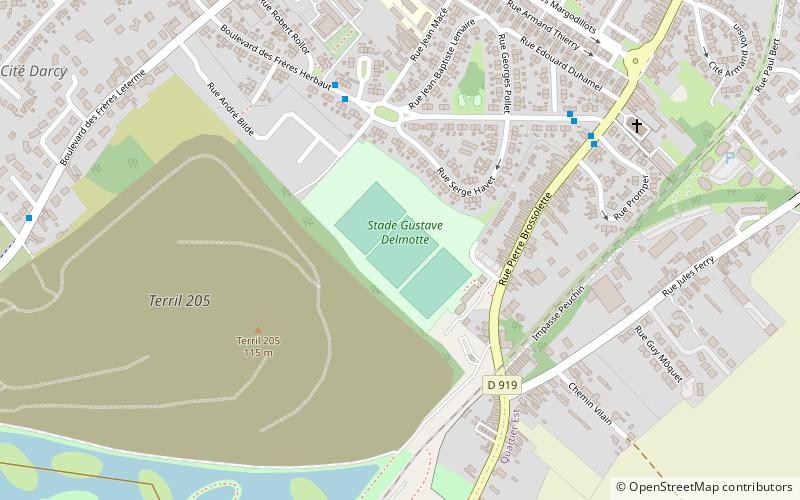 Gustave-Delmotte Stadium location map