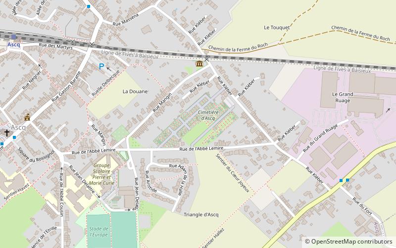 Ascq Communal Cemetery location map