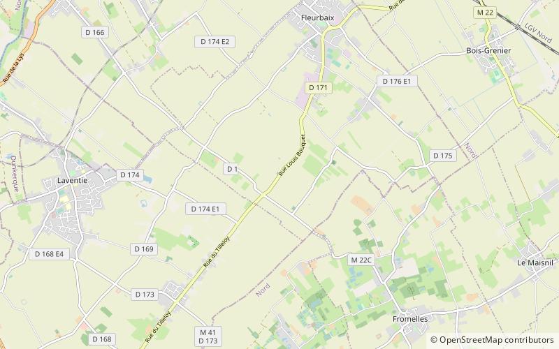 Rue-du-Bois Military Cemetery location map