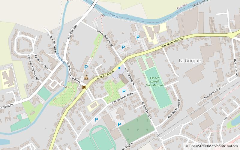 La Gorgue location map