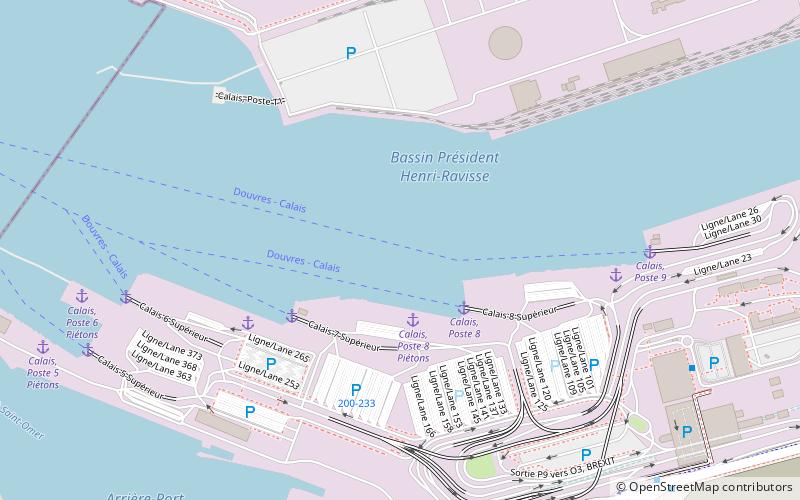 Port of Calais location map