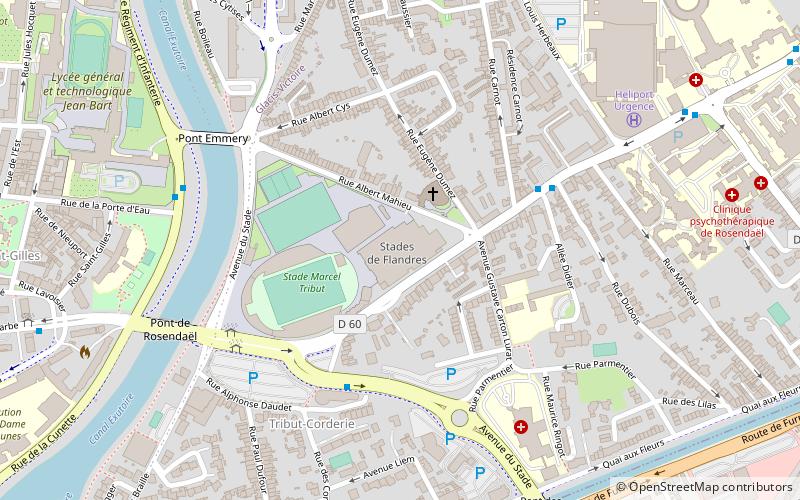 Stade des Flandres location map