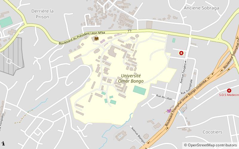 universidad omar bongo libreville location map