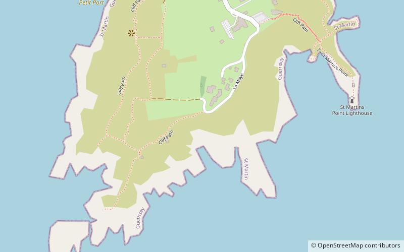 Jerbourg Point location map
