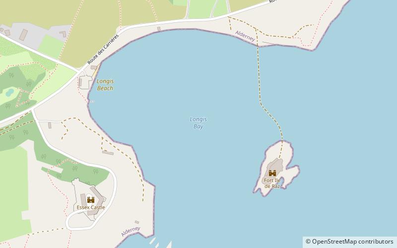 longis beach alderney location map