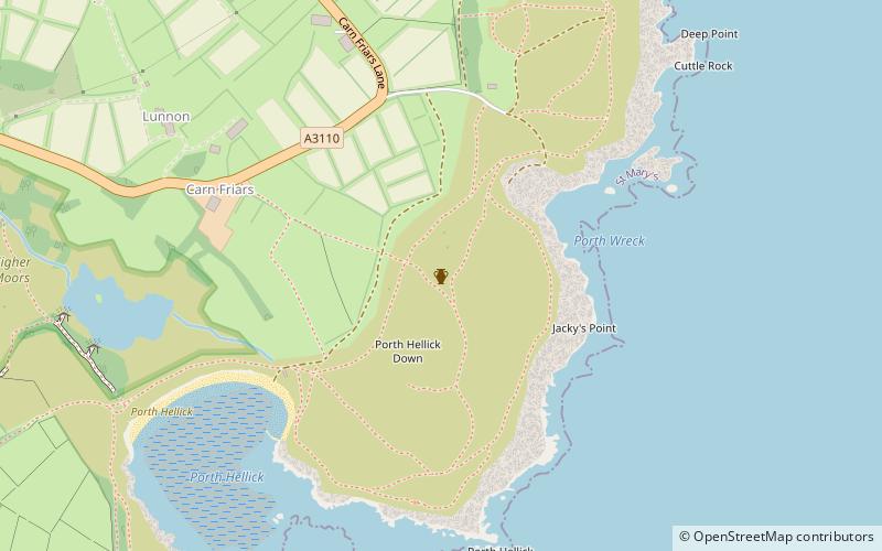 Porth Hellick Down location map