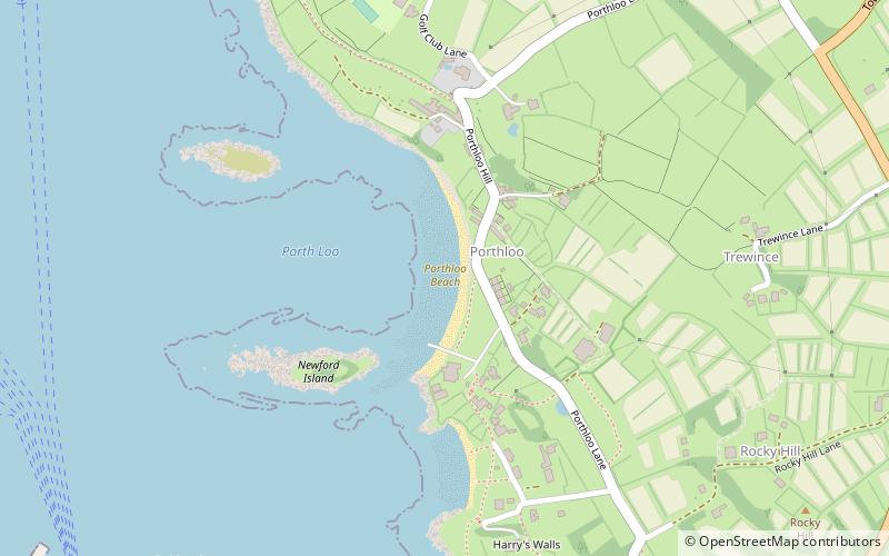 porthloo beach scilly location map