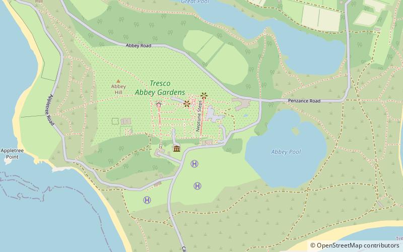 Tresco Priory location map