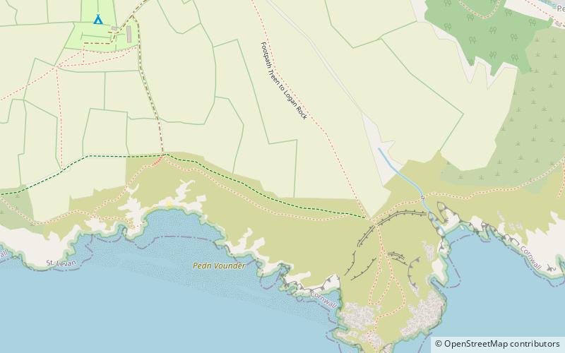 Treen Cliff location map