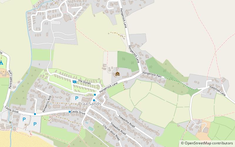 Pengersick Castle location map
