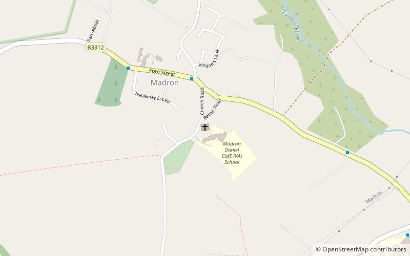 St Maddern's Church location map