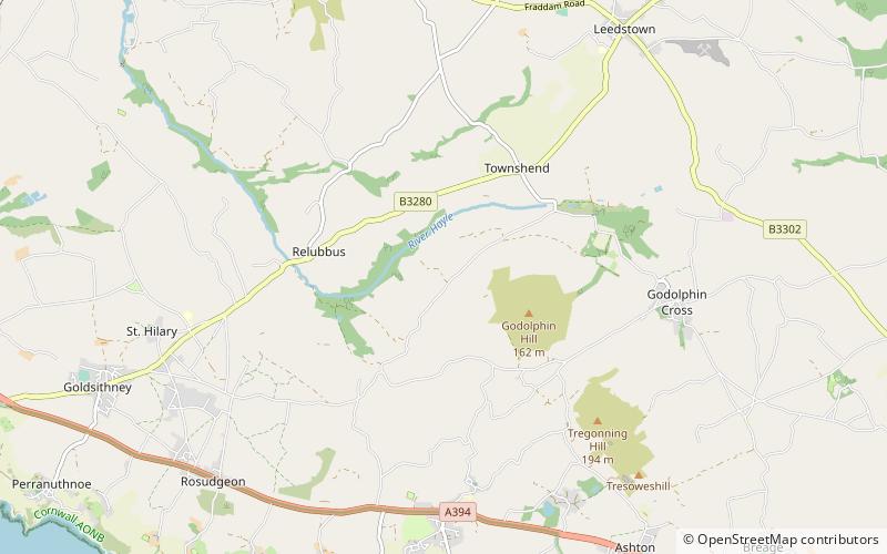 Paysage minier des Cornouailles et de l'ouest du Devon location map