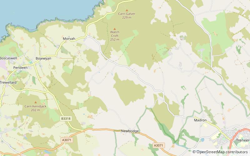 West Lanyon Quoit location map