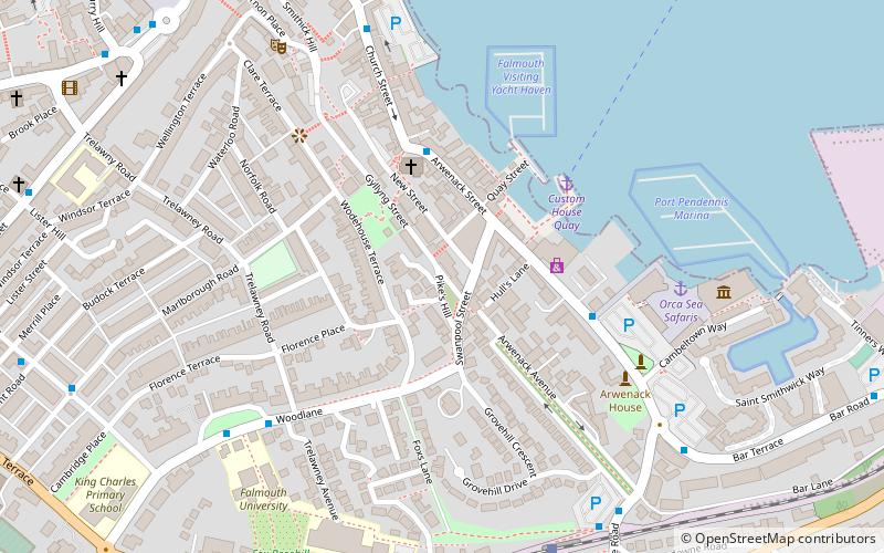 falmouth synagogue location map