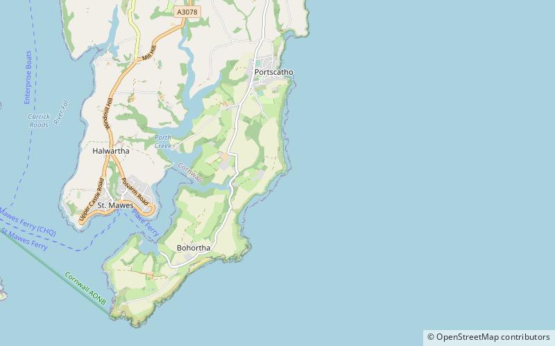 Carricknath Point to Porthbean Beach location map