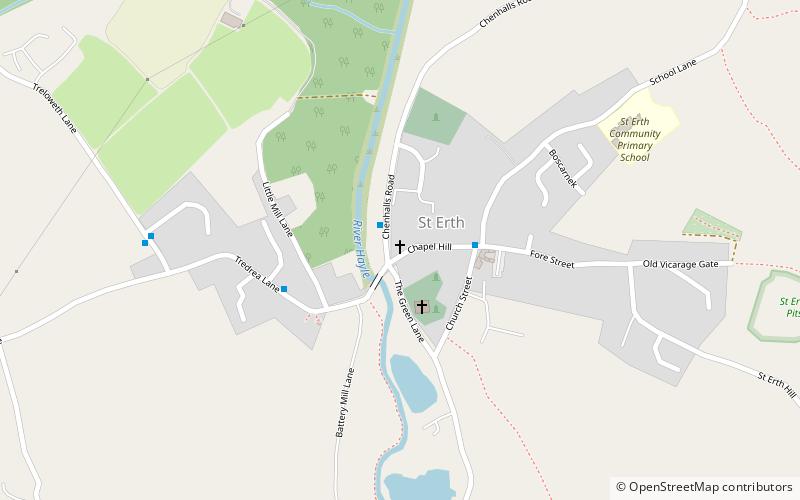 St Erth's Church location map