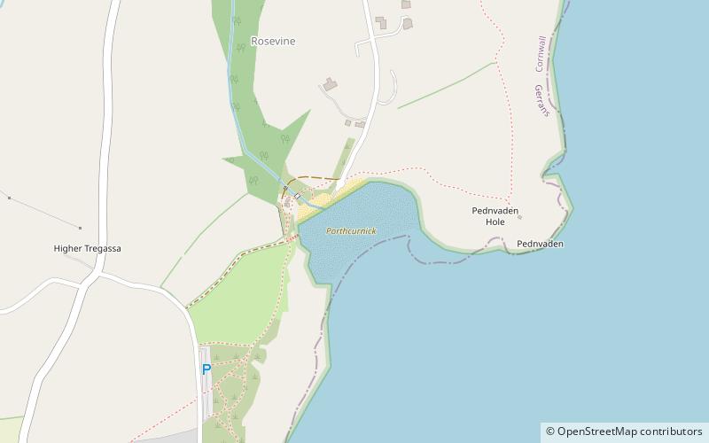 porthcurnick st mawes location map