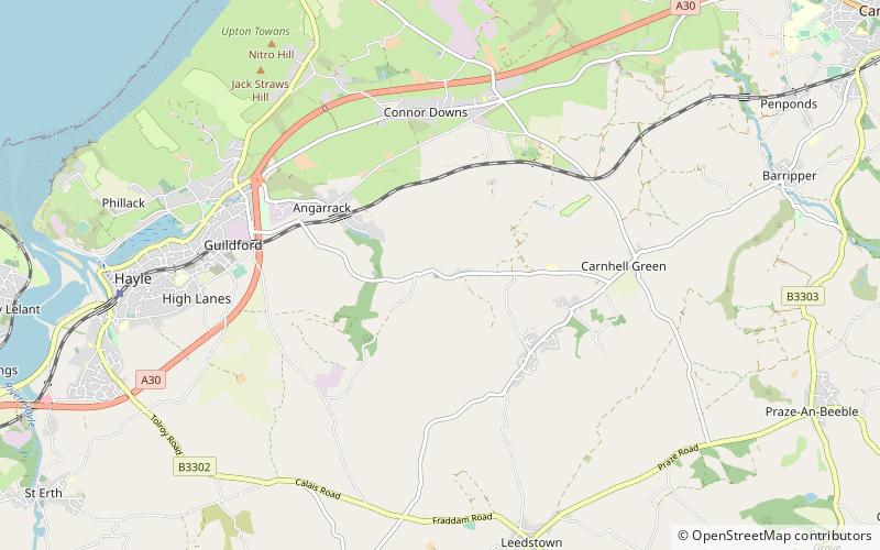 St Gwinear's Church location map