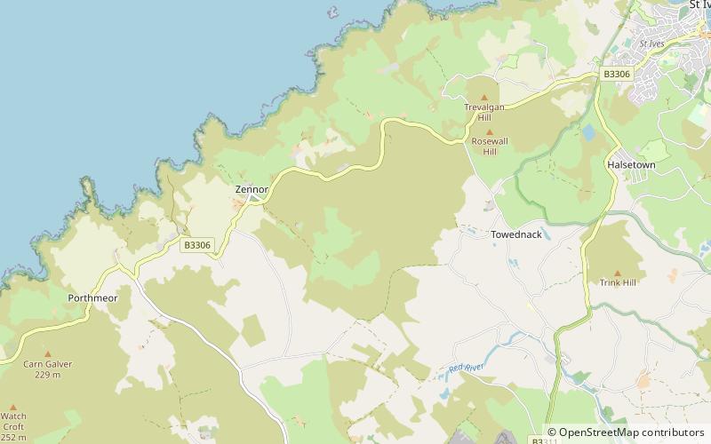 Zennor Quoit location map