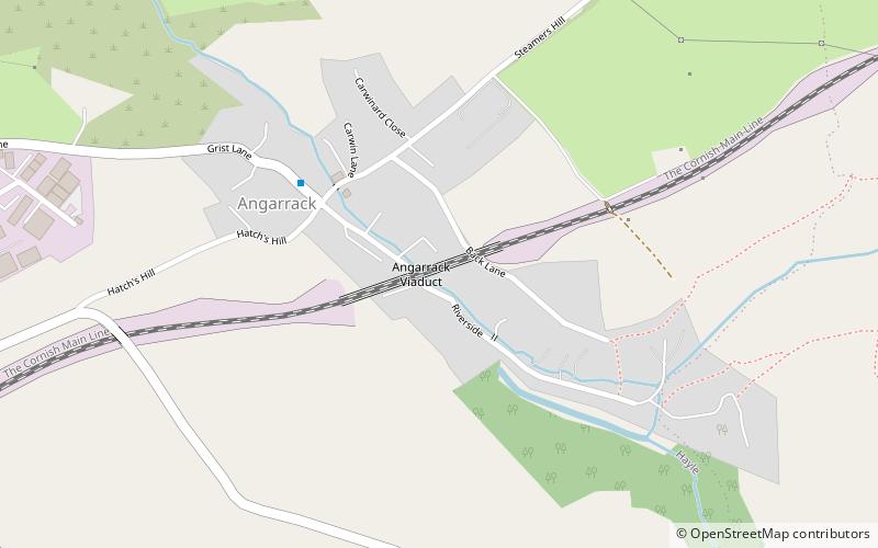 Angarrack viaduct location map