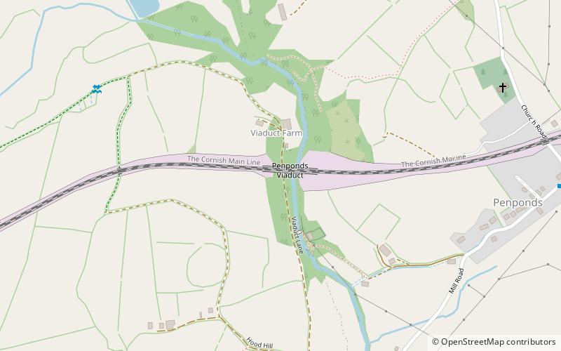 penponds viaduct camborne location map
