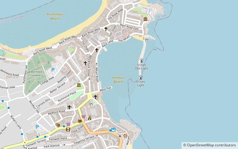 harbour sand st ives location map