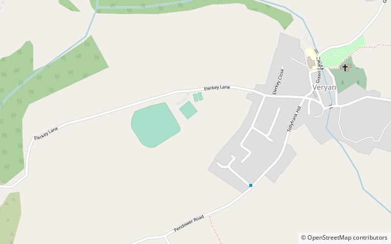 Veryan location map