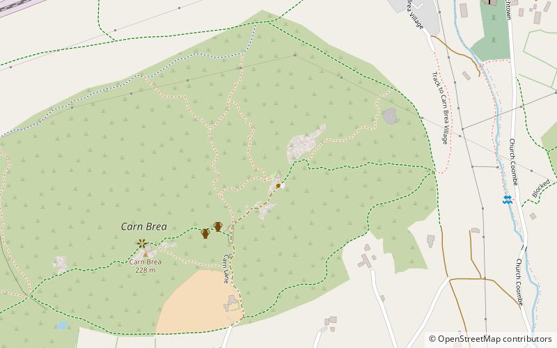 Carn Brea Castle location map