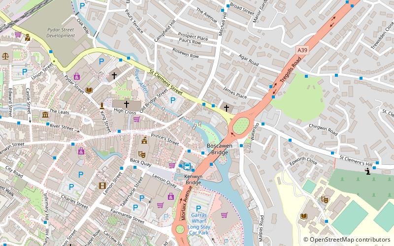 New Bridge Street drill hall location map