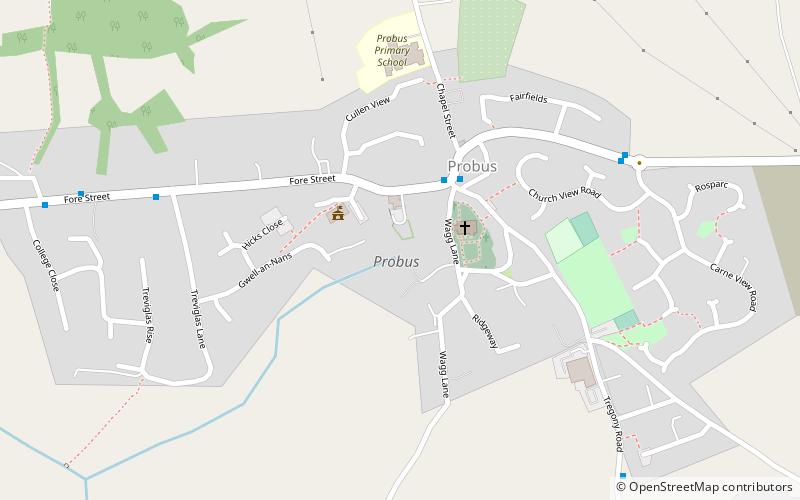 St Probus and St Grace's Church location map