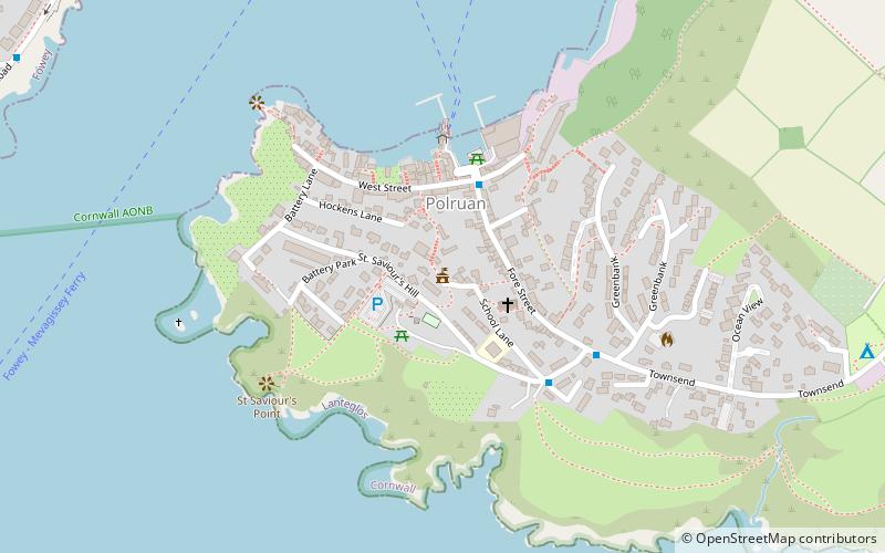 Polruan Ferry location map