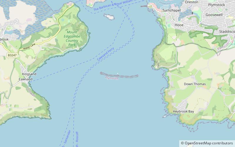 Plymouth Breakwater location map