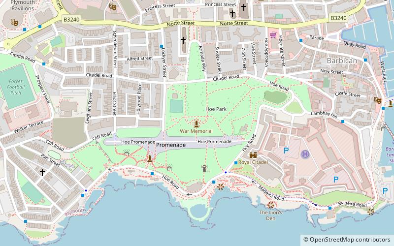 Plymouth Naval Memorial location map