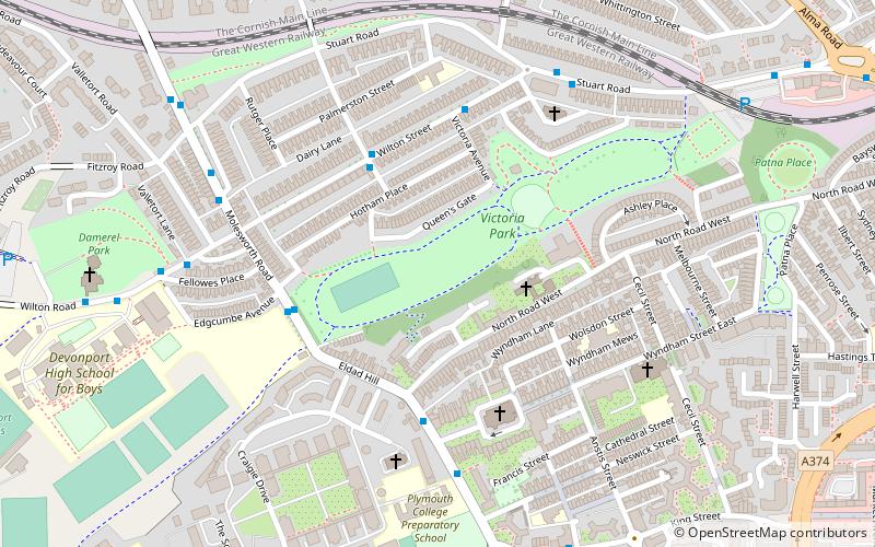 Victoria Park location map