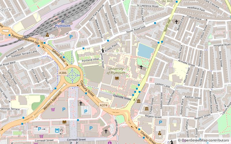 Université de Plymouth location map