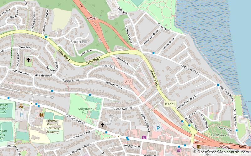 Saltash Tunnel location map