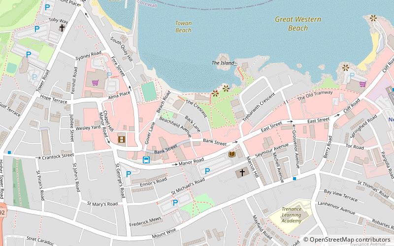 north coast asylum newquay location map