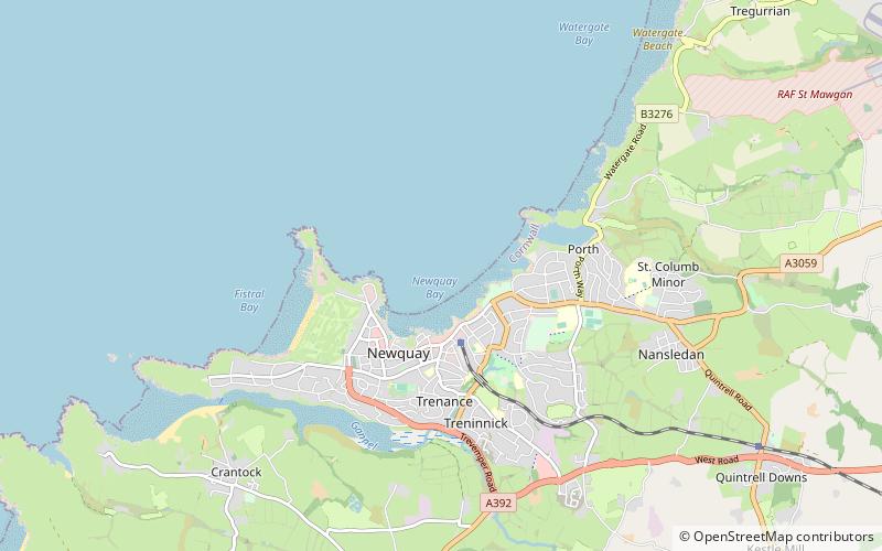 Newquay Bay location map