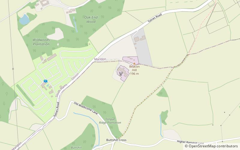 Beacon Hill transmitting station location map