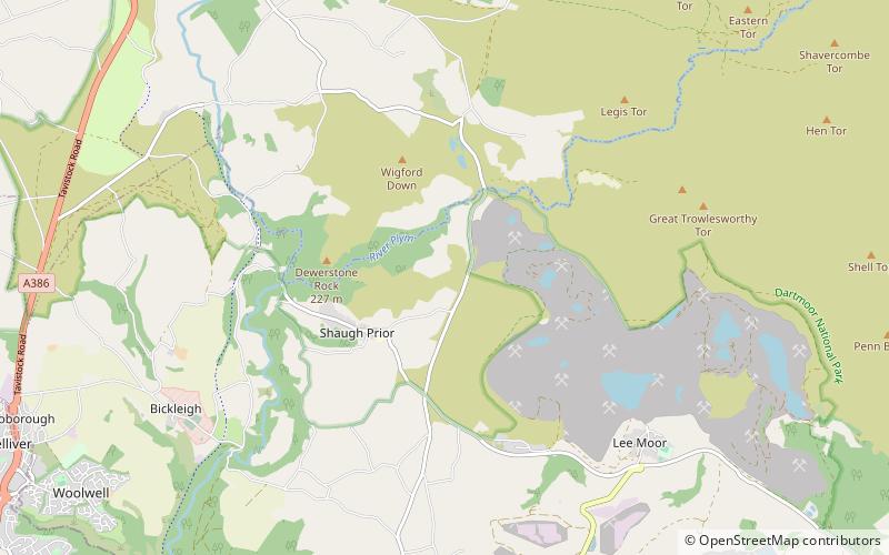 dewerstone dartmoor national park location map